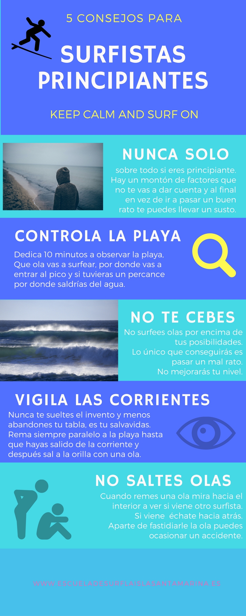 5 consejos para surfistas principiantes
